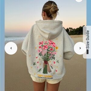 "Gift Giving" Oversized Lux Hoodie in Heather Gray